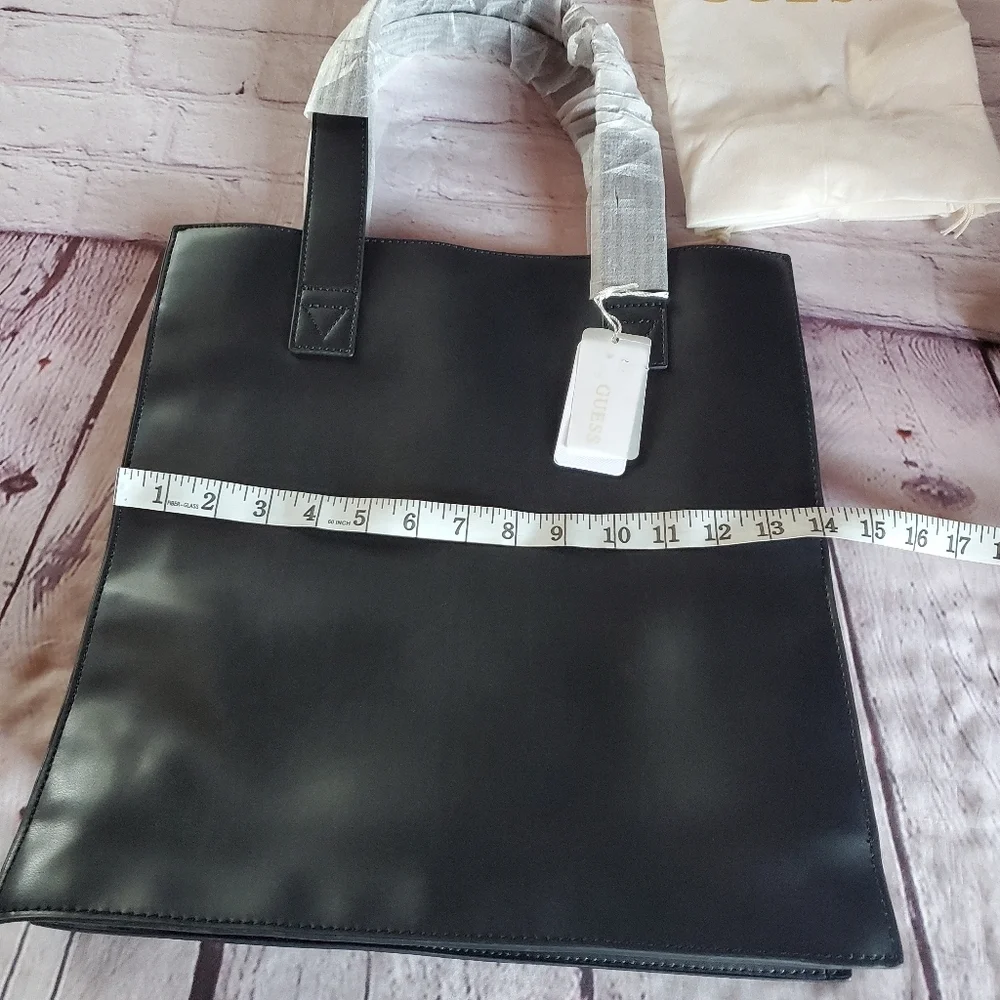 Guess Jovi Tote Bag Faux Black Leather